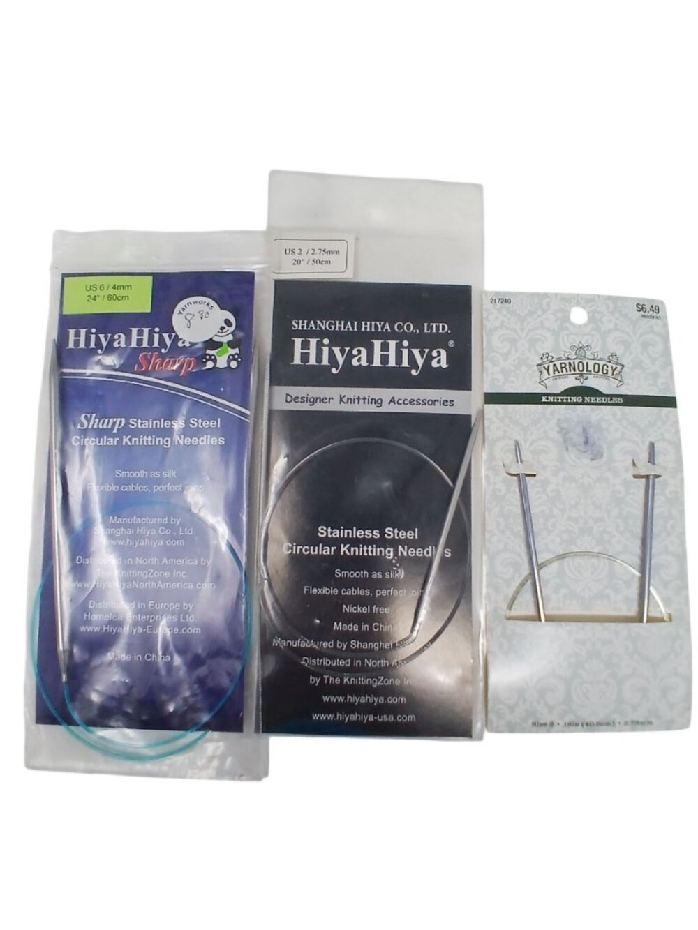7 Circular Knitting Needles  Susan Bates HiyaHiya & Yarnology Various Sizes #D-1 - Picture 3 of 7